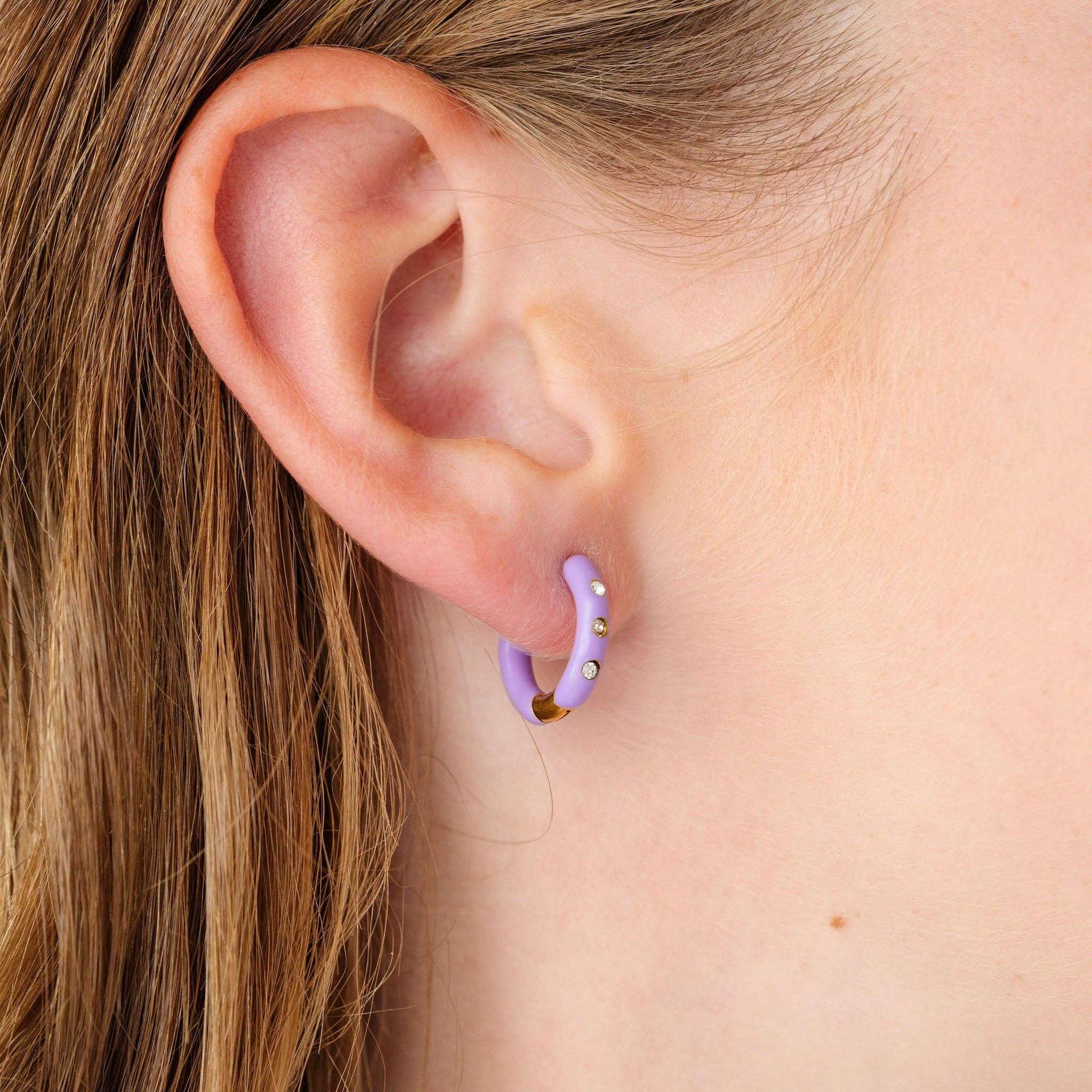 Pip Pop Post - Enamel Diamond Hoop