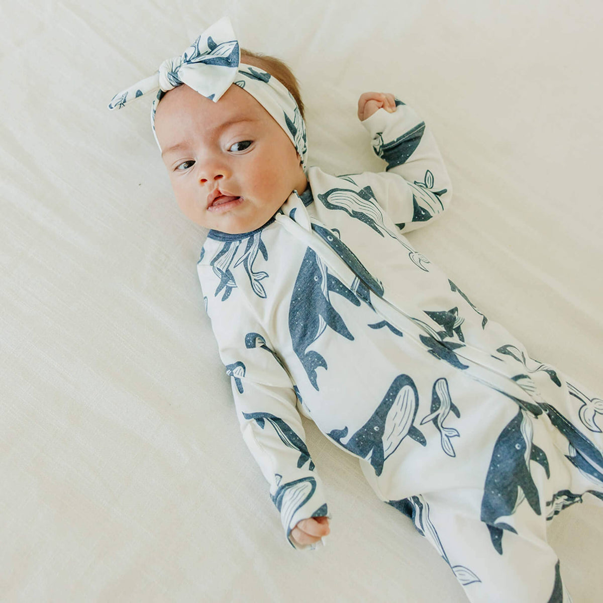 Copper Pearl Zip-Up Footie Pajama - Cove (Final Sale)