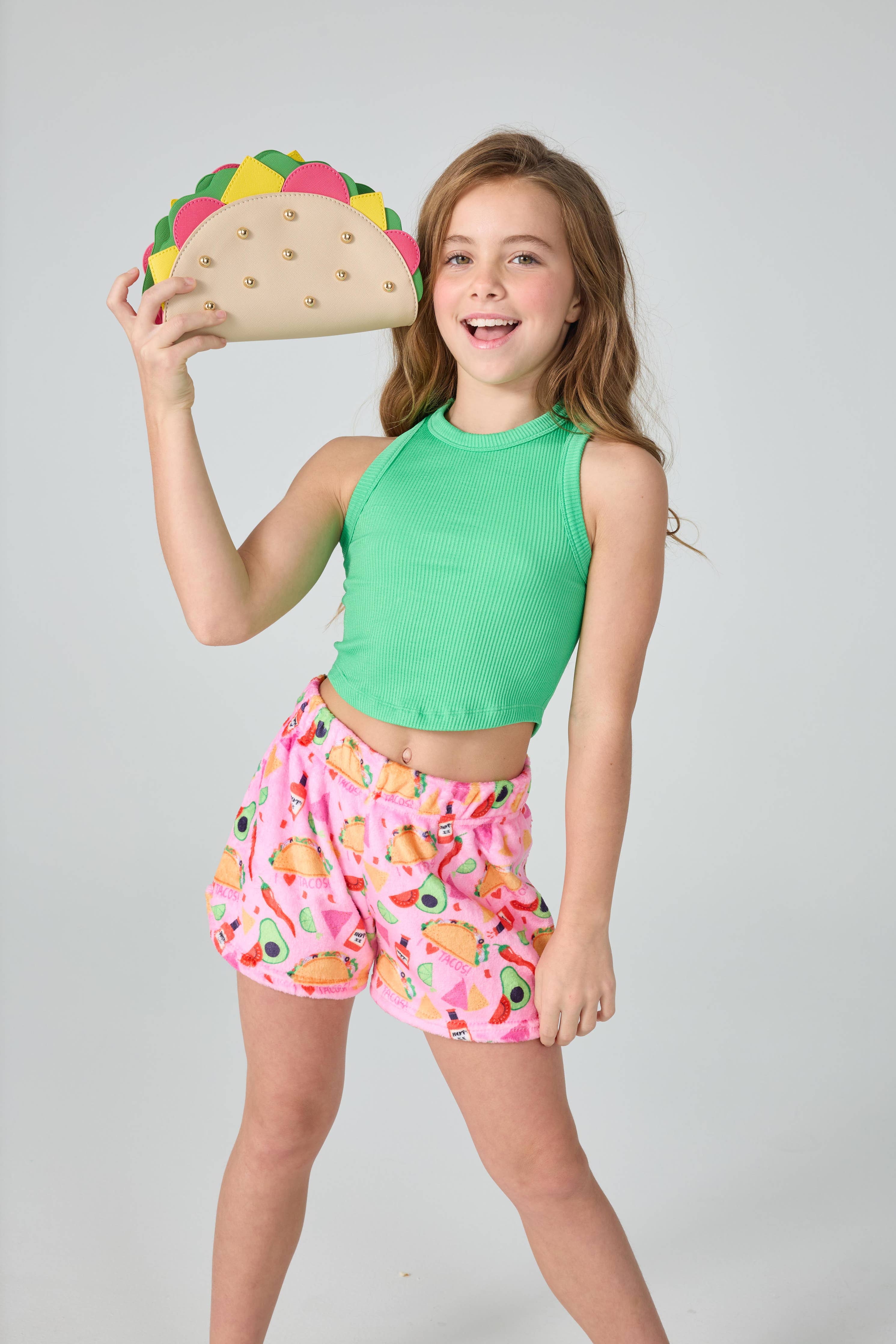 Iscream - Cropped Racer Back Top - Apple Green