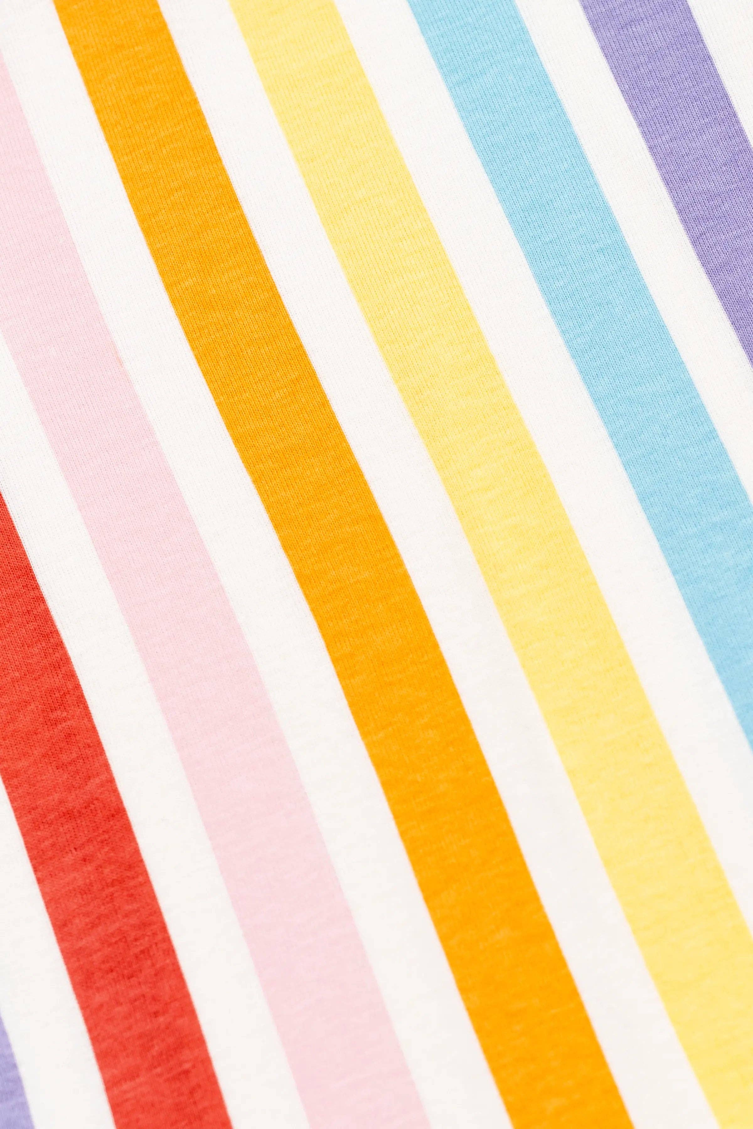 Monica + Andy Zip Romper - Rainbow Stripes