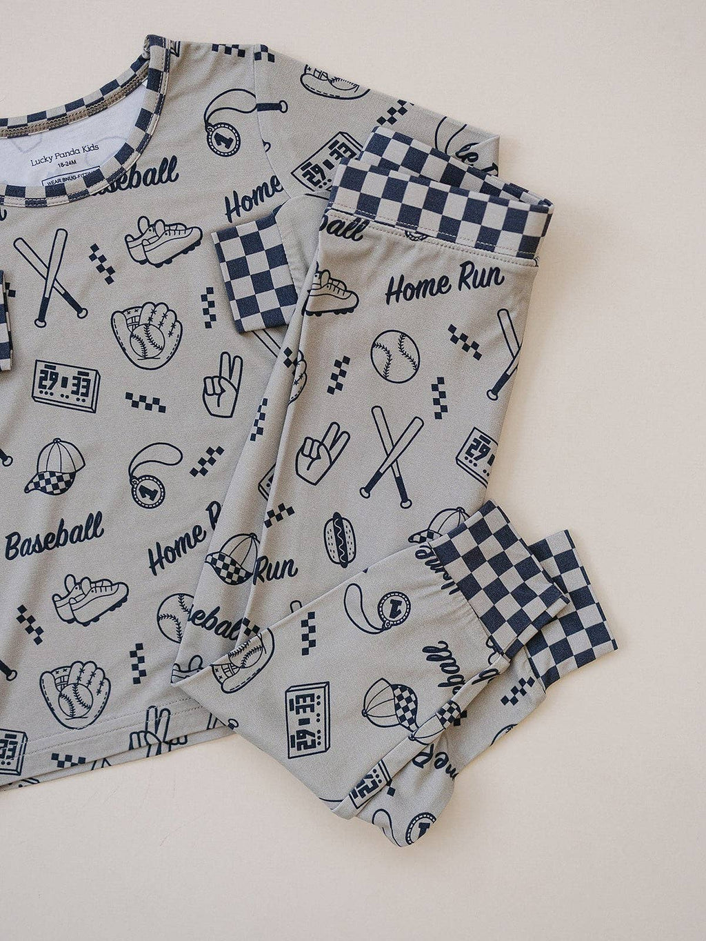 Lucky Panda Kids Bamboo PJs - Home Run