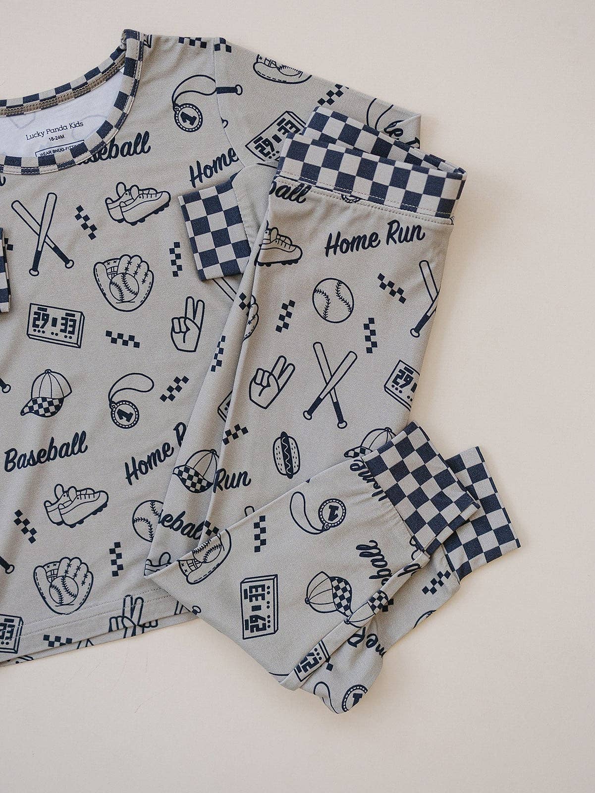 Lucky Panda Kids Bamboo PJs - Home Run