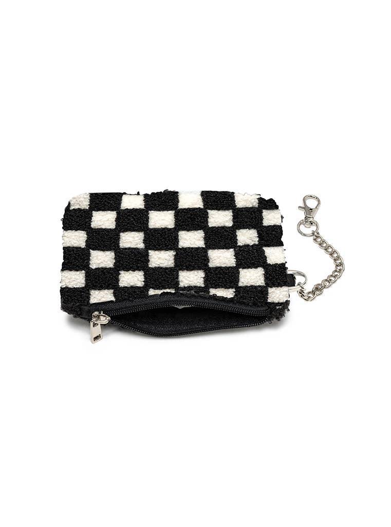 Living Royal Keychain Pouch - Black & White Checkered