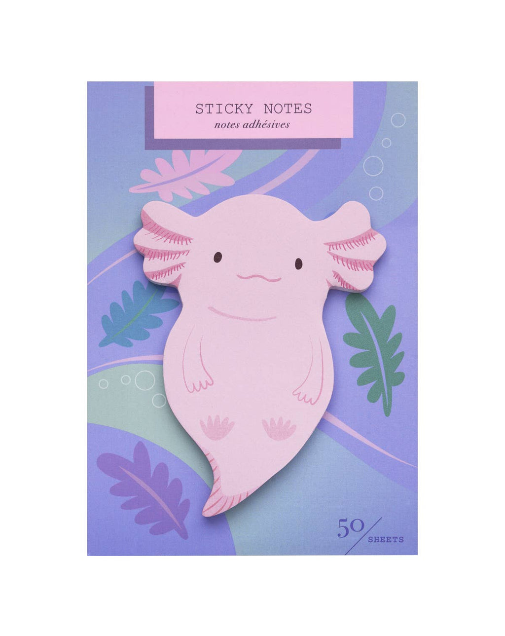 Girl of All Work Die Cut Sticky Notes - Axolotl