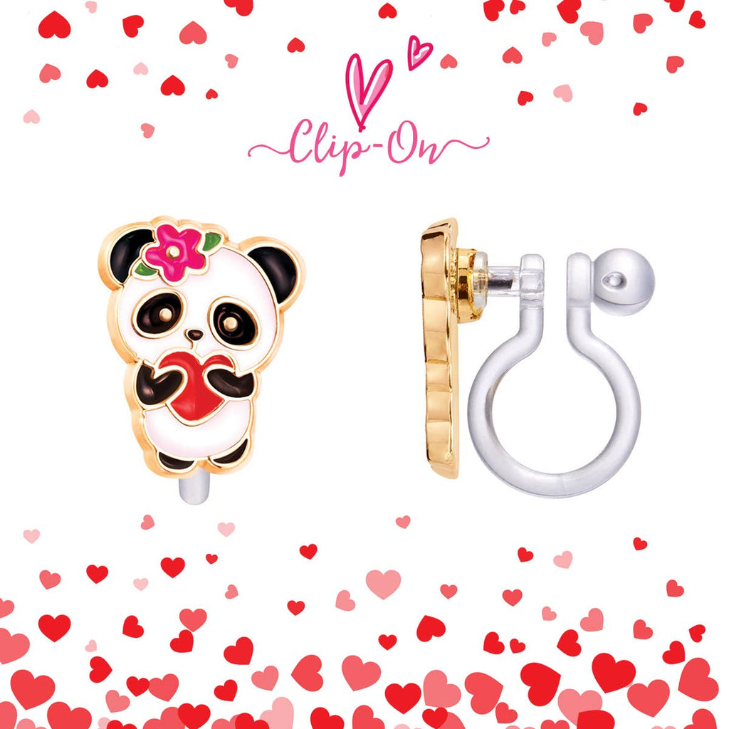 Girl Nation CLIP ON Earrings - Panda Love