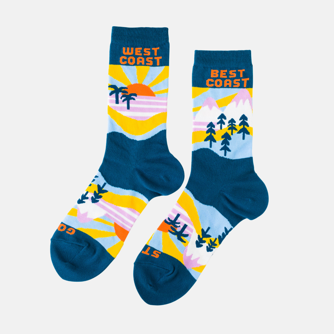 Yellow Owl Workshop Crew Socks - West Coast Best Coast