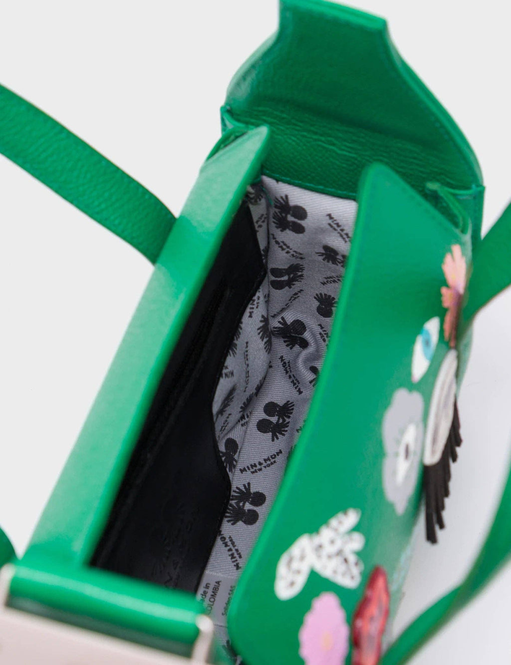 Min & Mon - Benji Small Crossbody Irish Green Leather Bag - Floralia Design