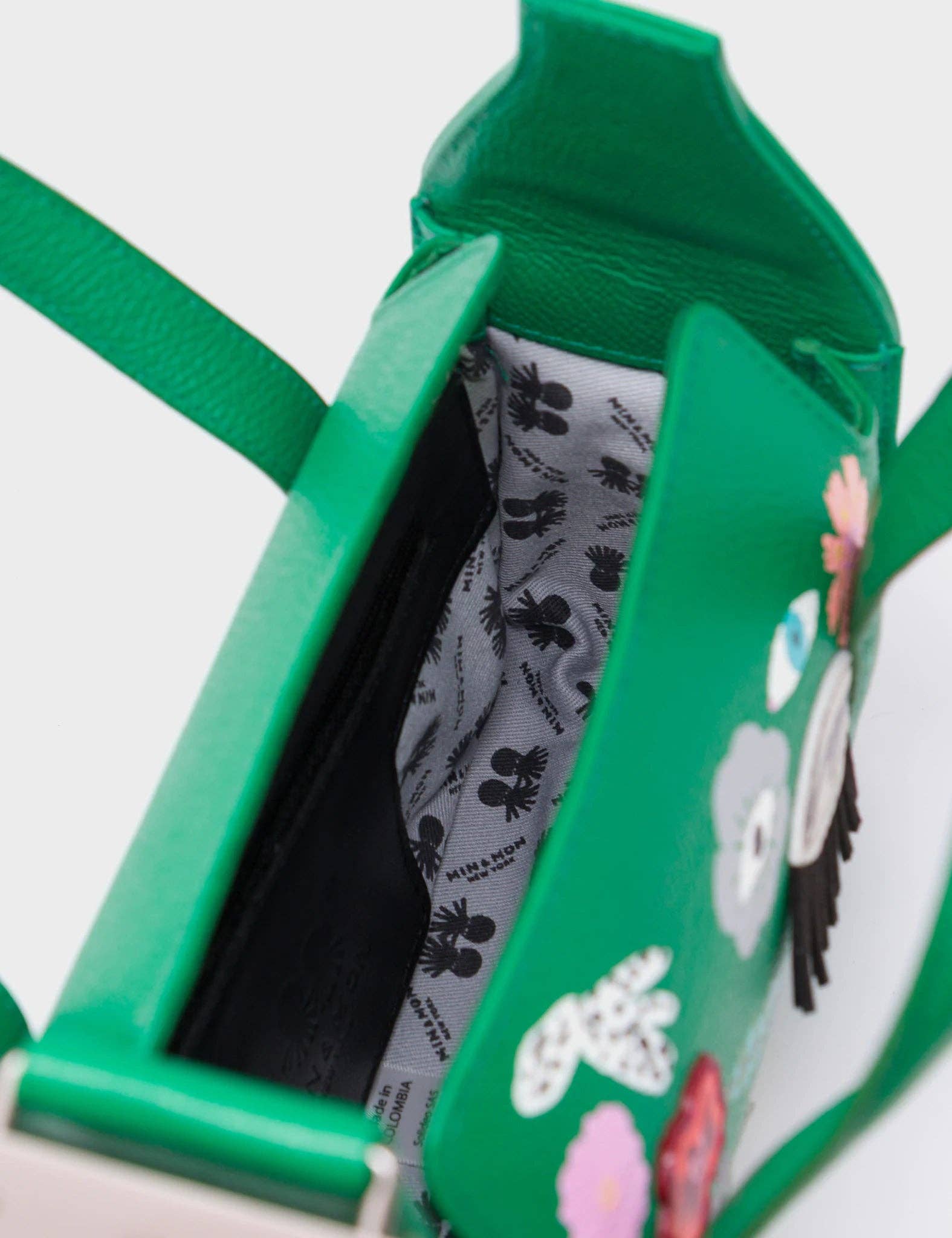 Min & Mon - Benji Small Crossbody Irish Green Leather Bag - Floralia Design