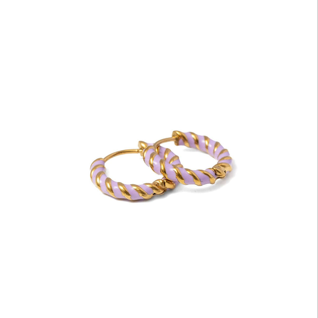 Pip Pop Post - Braided Hoop Earrings - Gold