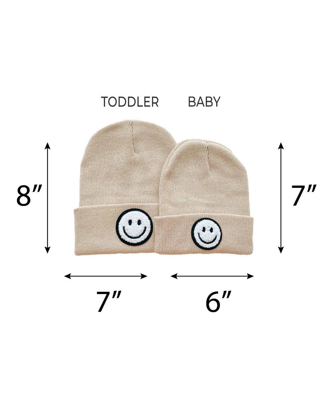Lucky Panda Kids Smiley Beanie - Beige