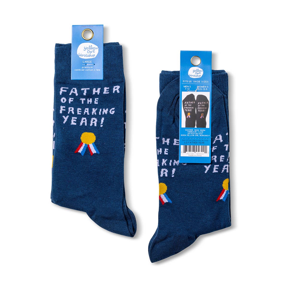 Yellow Owl Workshop Crew Socks - Father of the Year