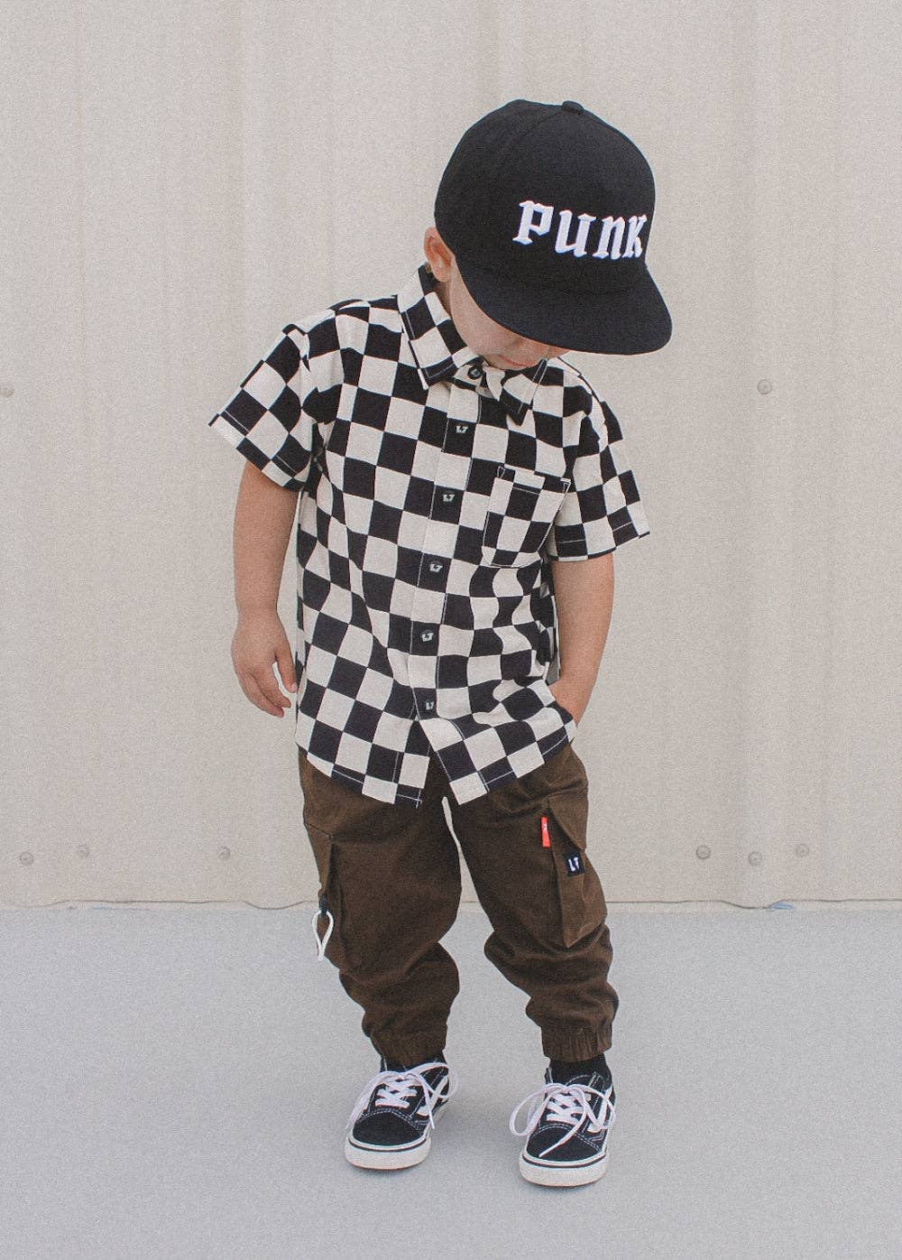 Little Trouble - Checker Button-Up Shirt