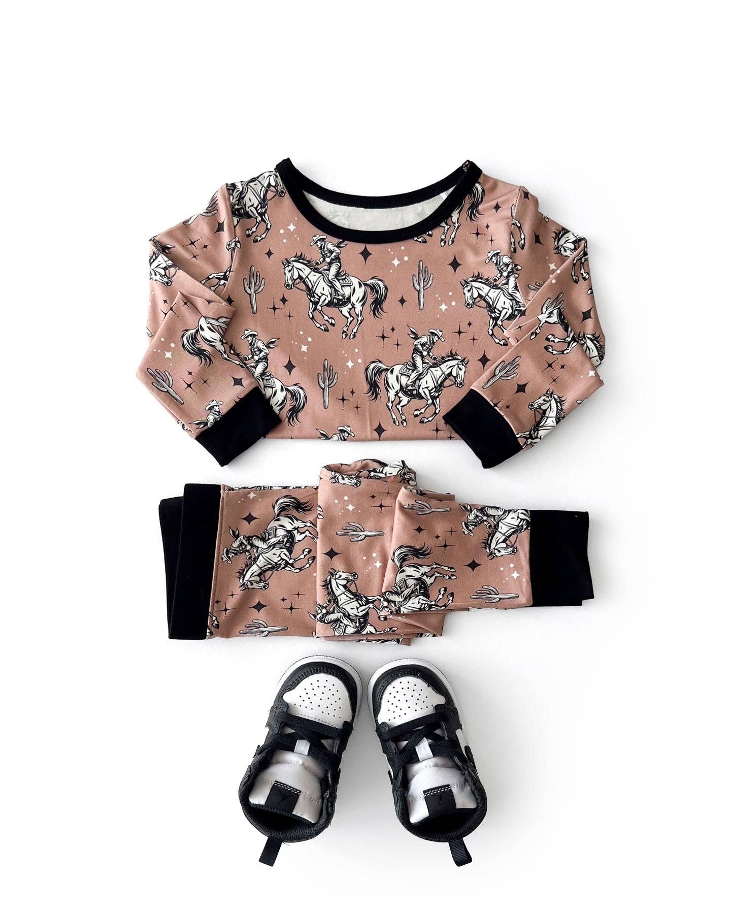 Lucky Panda Kids  Bamboo PJs - Desert Cowboy