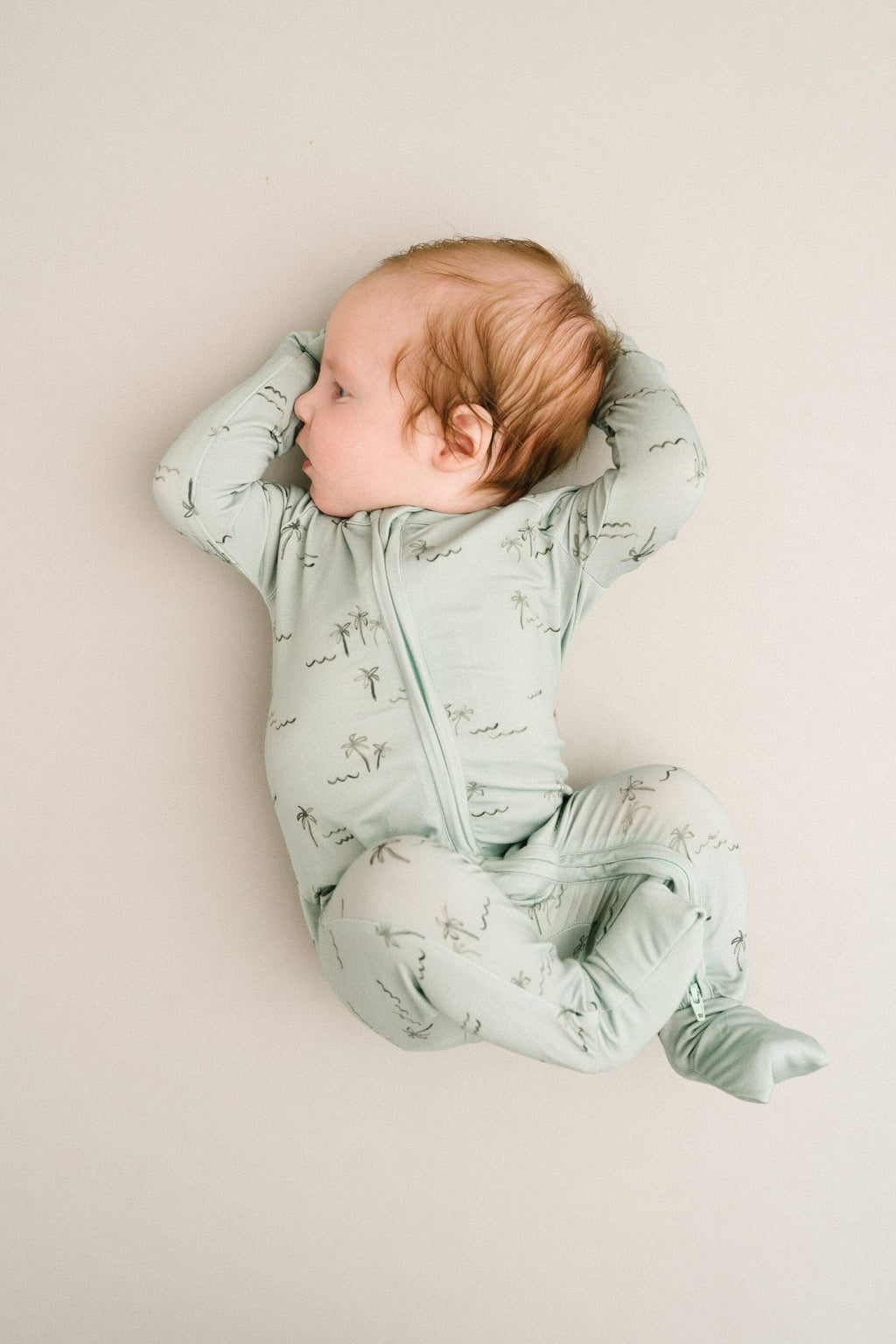 Little One Shop Bamboo Convertible Romper - Palm Breeze