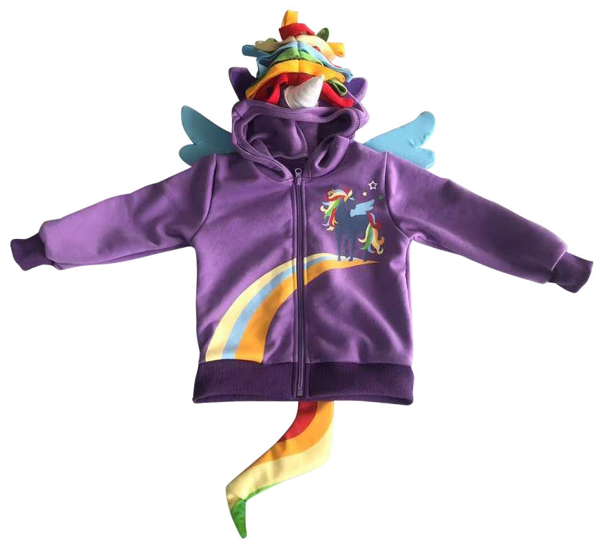 3D Hoodie - Purple Rainbow Unicorn (Final Sale)
