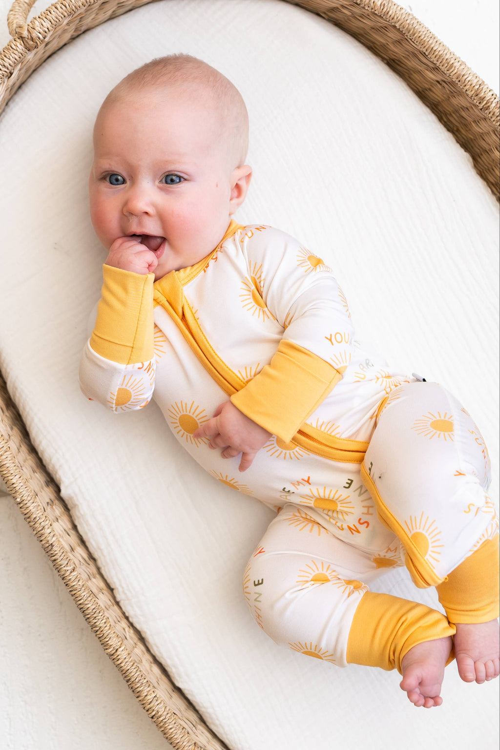 Hugga Babies Bamboo Convertible Romper - You Are My Sunshine