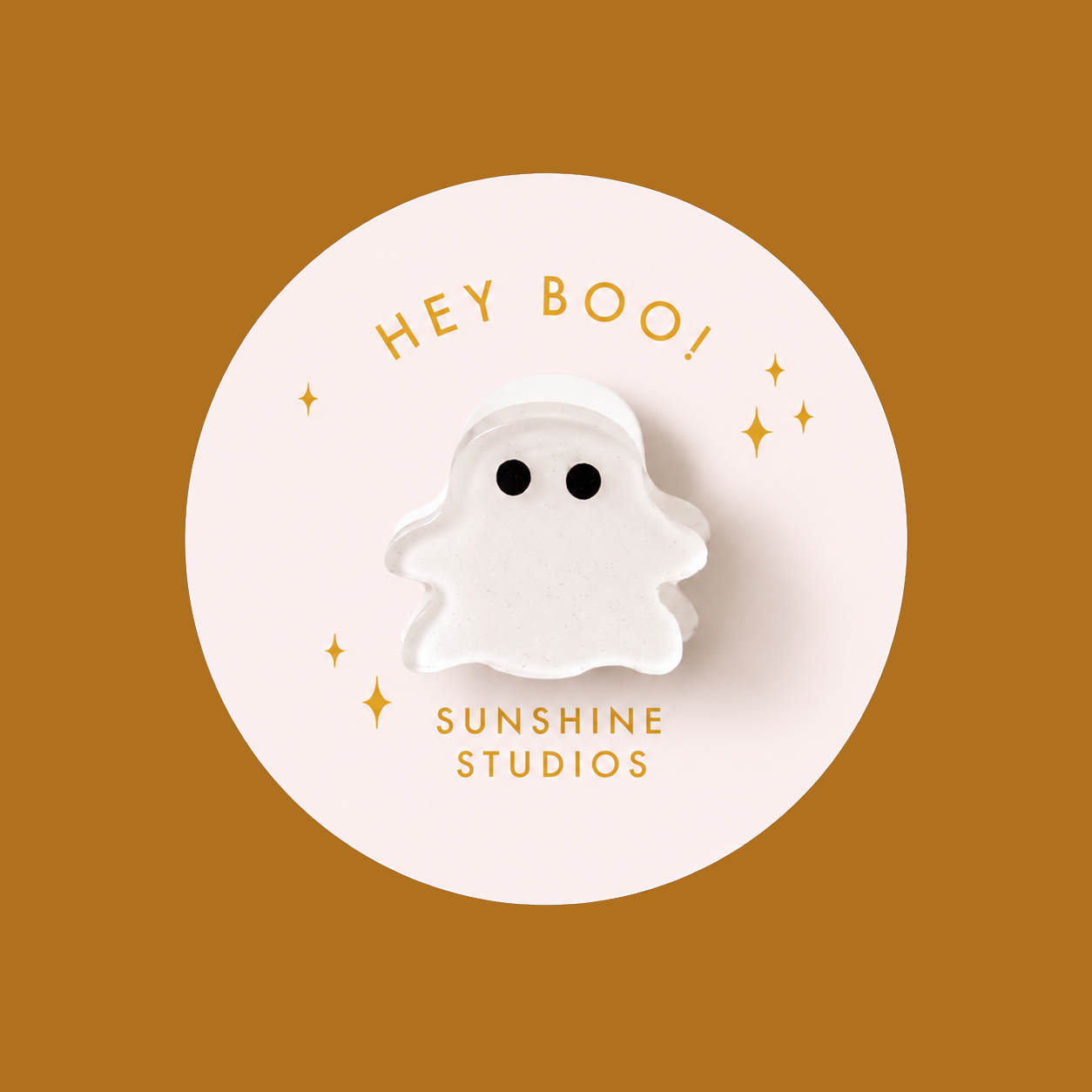 Sunshine Studios Mini Hair Clip - Hey Boo! Ghost