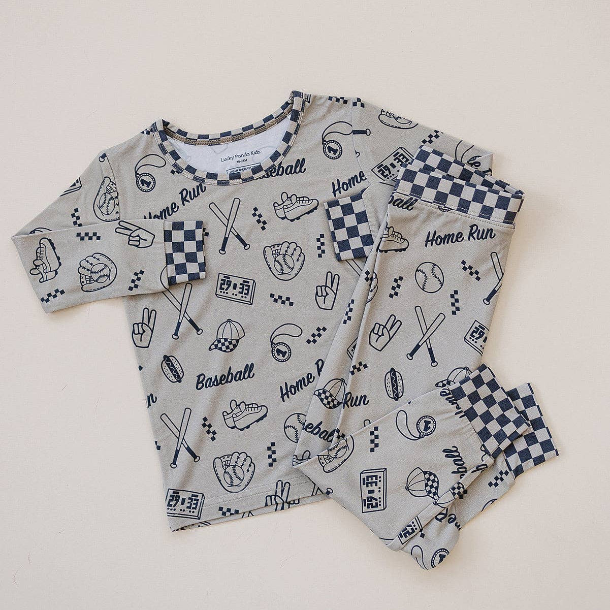 Lucky Panda Kids Bamboo PJs - Home Run