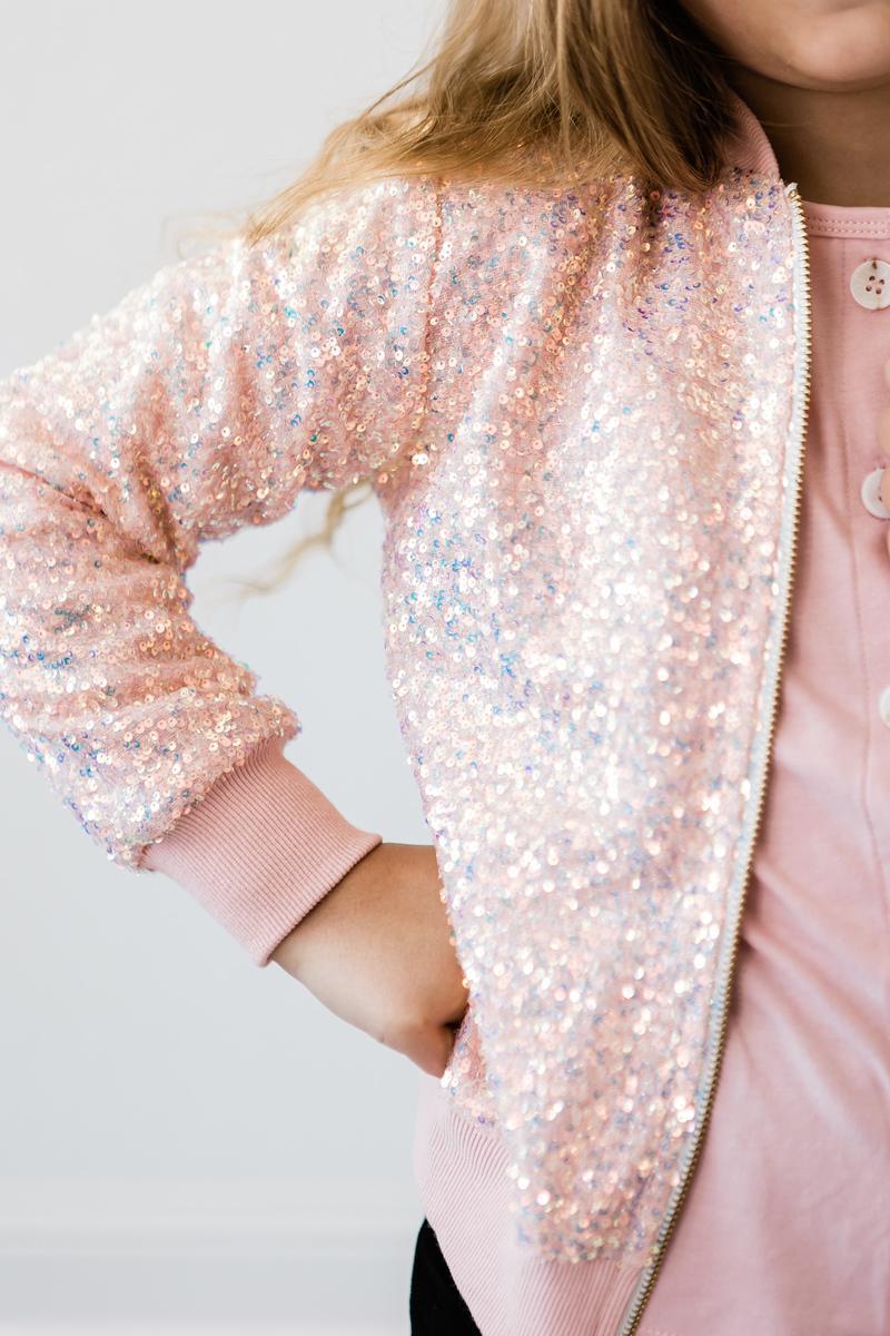 Mila & Rose Sequin Jacket - Peach