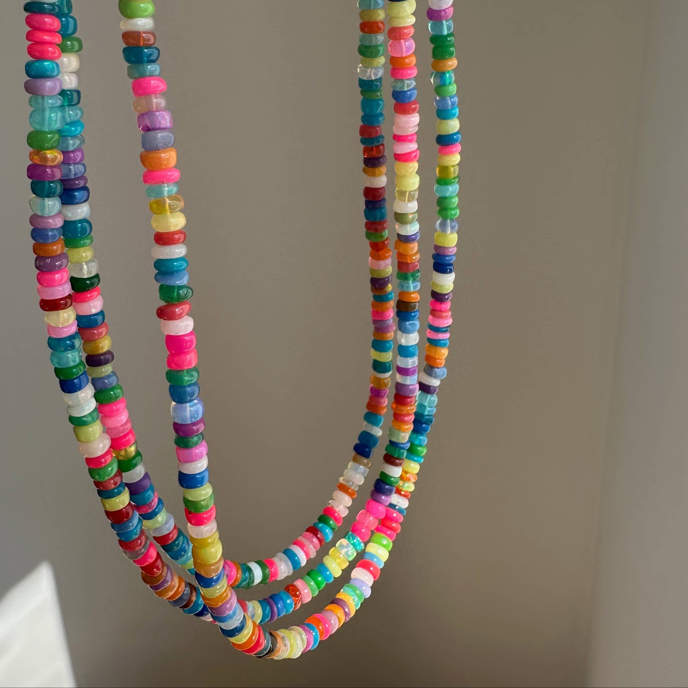 Anokhi Green Handmade Gemstone Necklace - Multicolour Opal