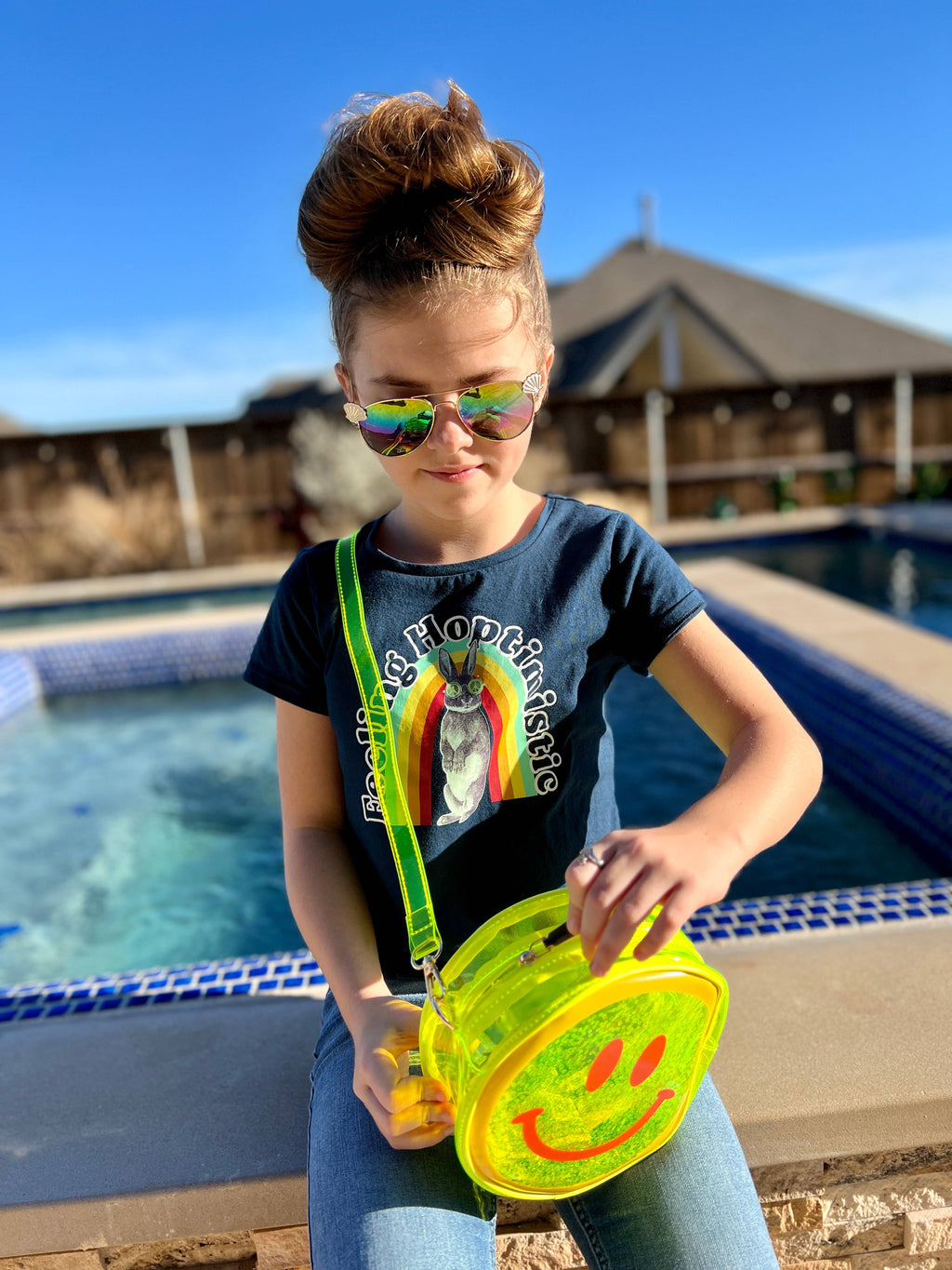 Bewaltz - Jelly Handbag - Yellow Smiley Face