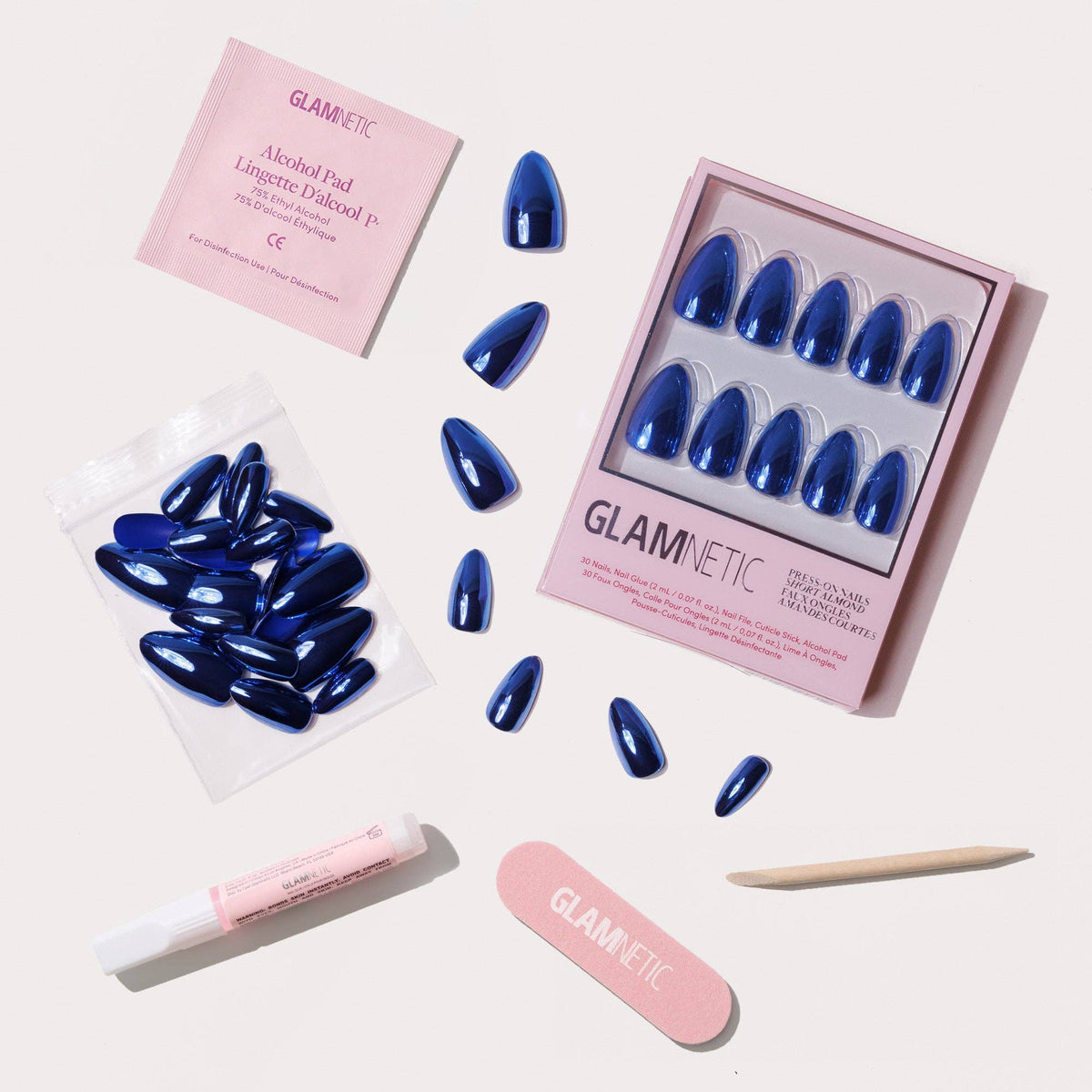 Glamnetic Press On Nails - Blue Steel