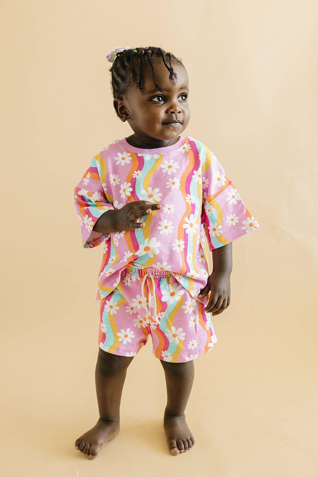 Lucky Panda Kids Shorts Set - Groovy Daisy