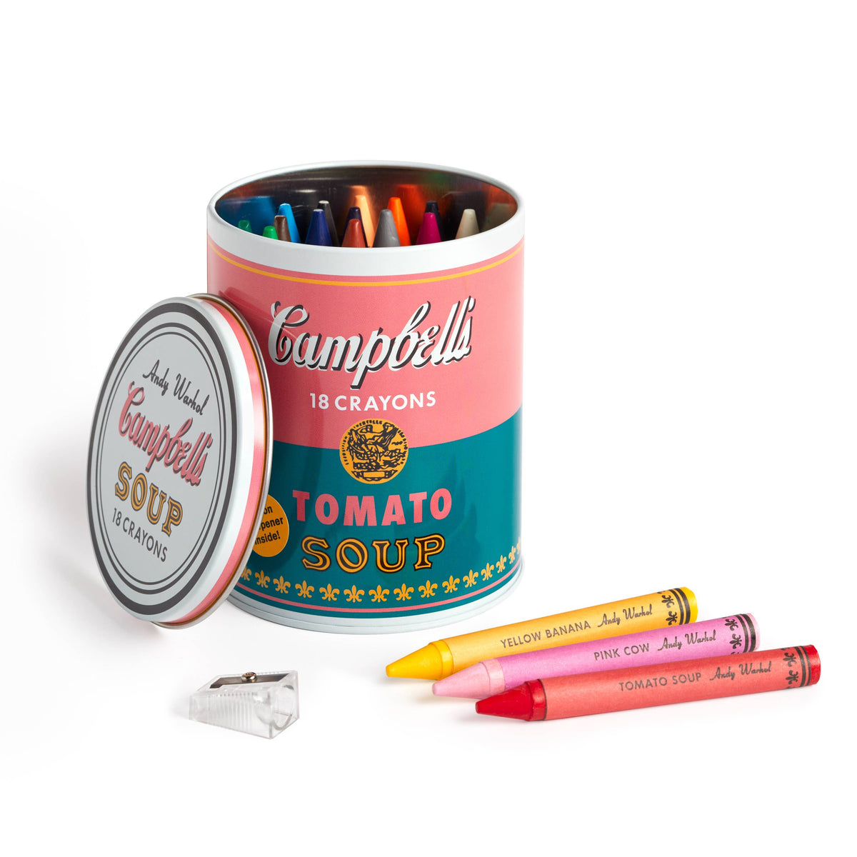 Chronicle Books - Andy Warhol Soup Can Crayons + Sharpener (Final Sale)