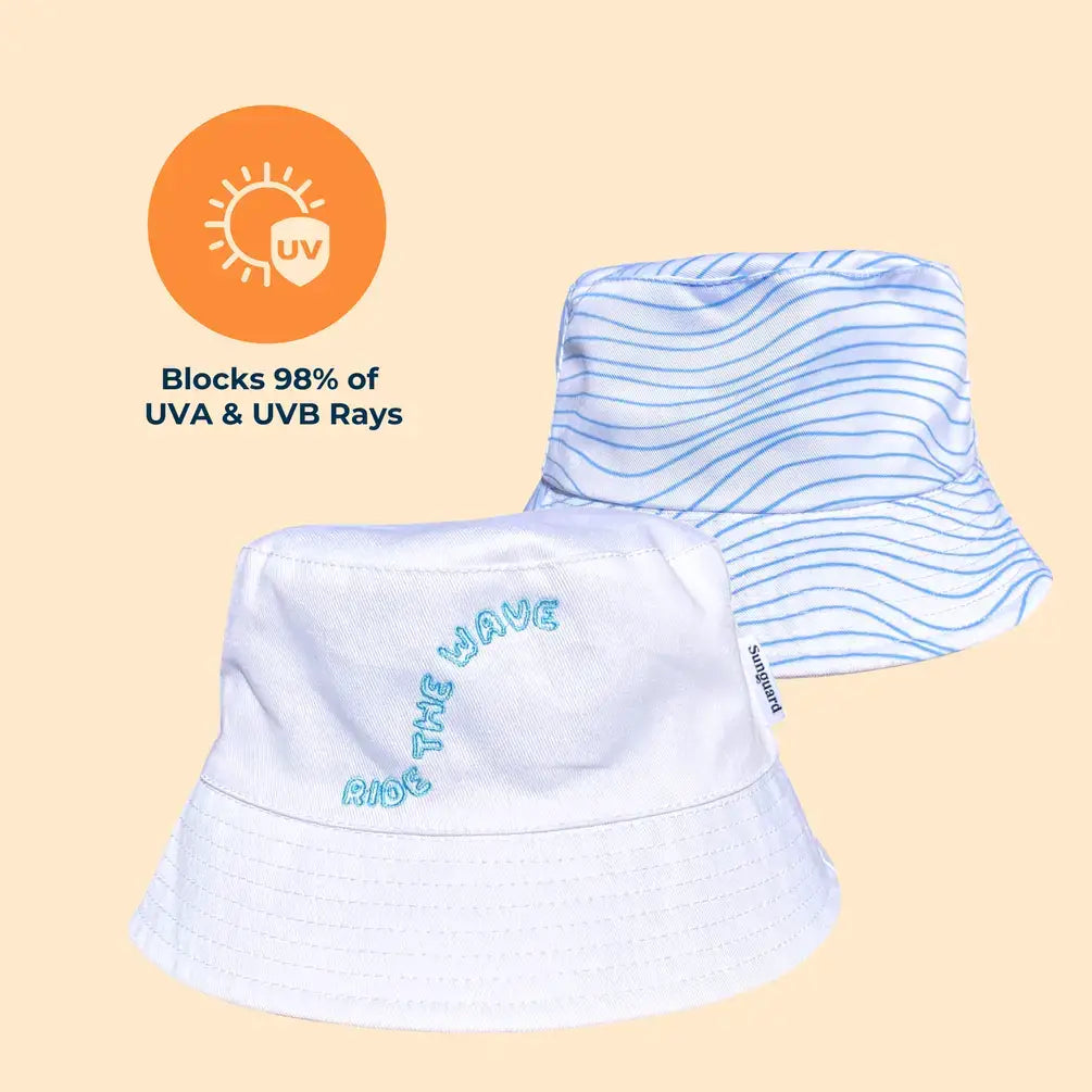 Sunguard - Kai Kids Bucket Hat - White Wave