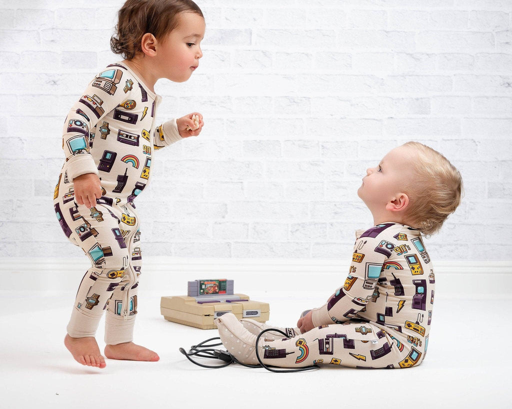 Jammie Session Bamboo Romper - 90's Retro