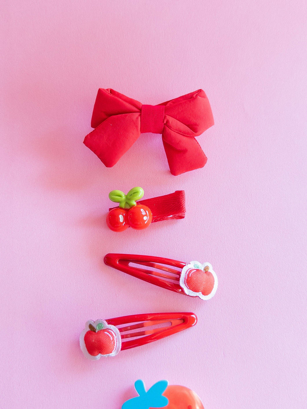 Eggy Cakes - Strawberry Puffy Bow Set