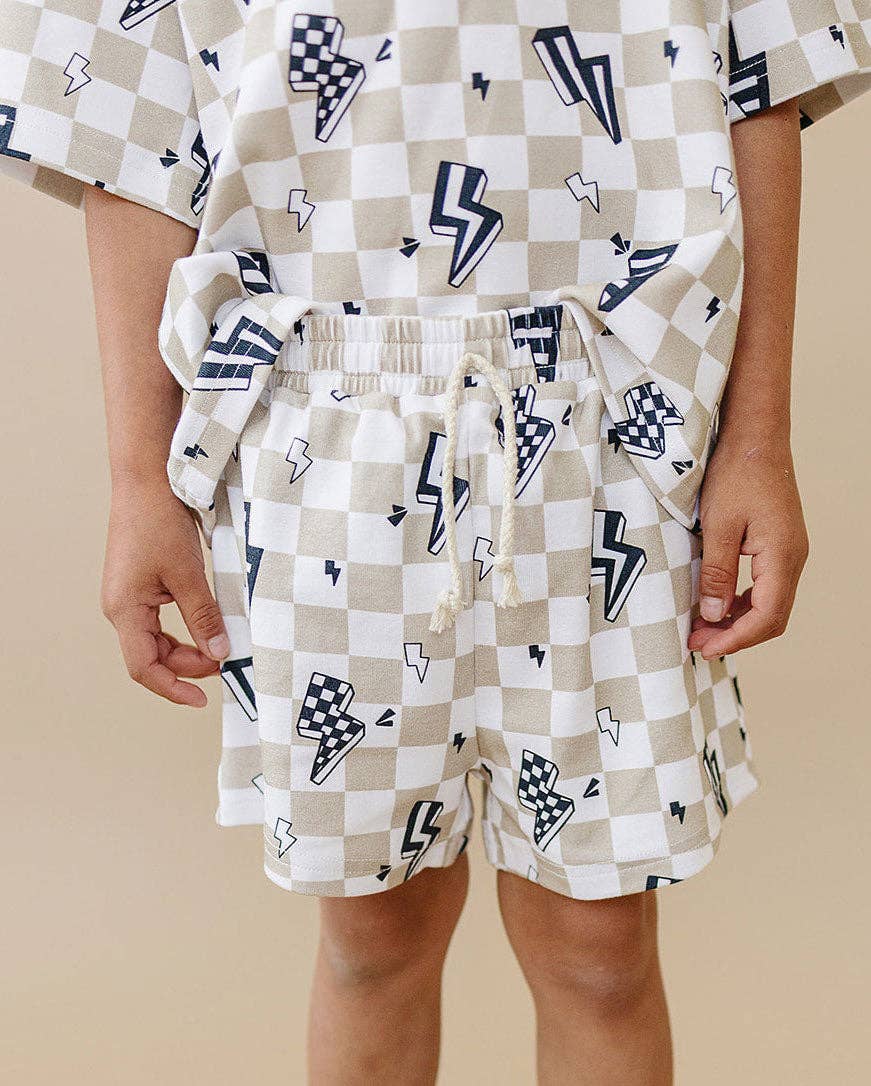 Lucky Panda Kids Shorts Set - Summer Bolts