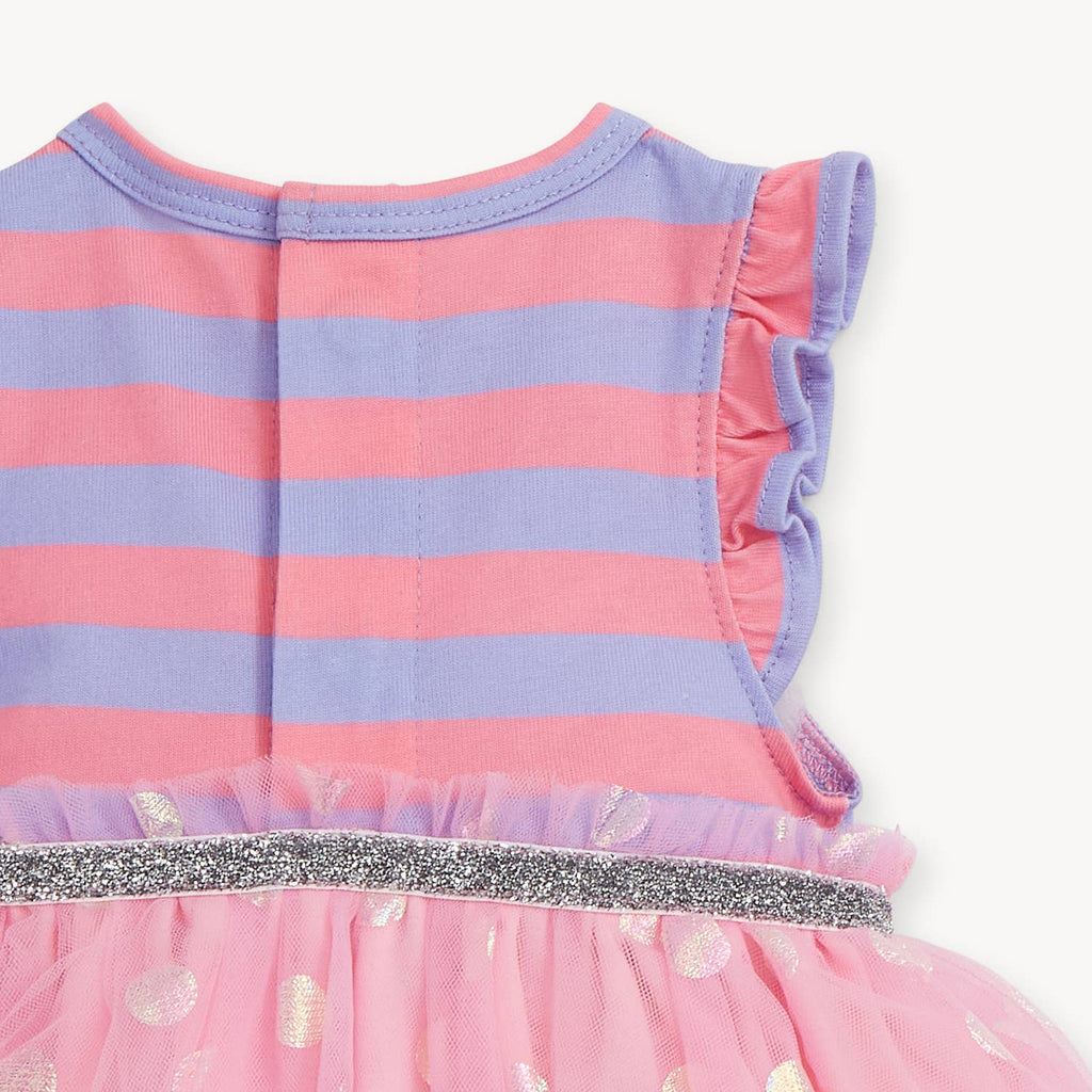 Magnetic Me Tutu Bodysuit Dress - Pink Shells
