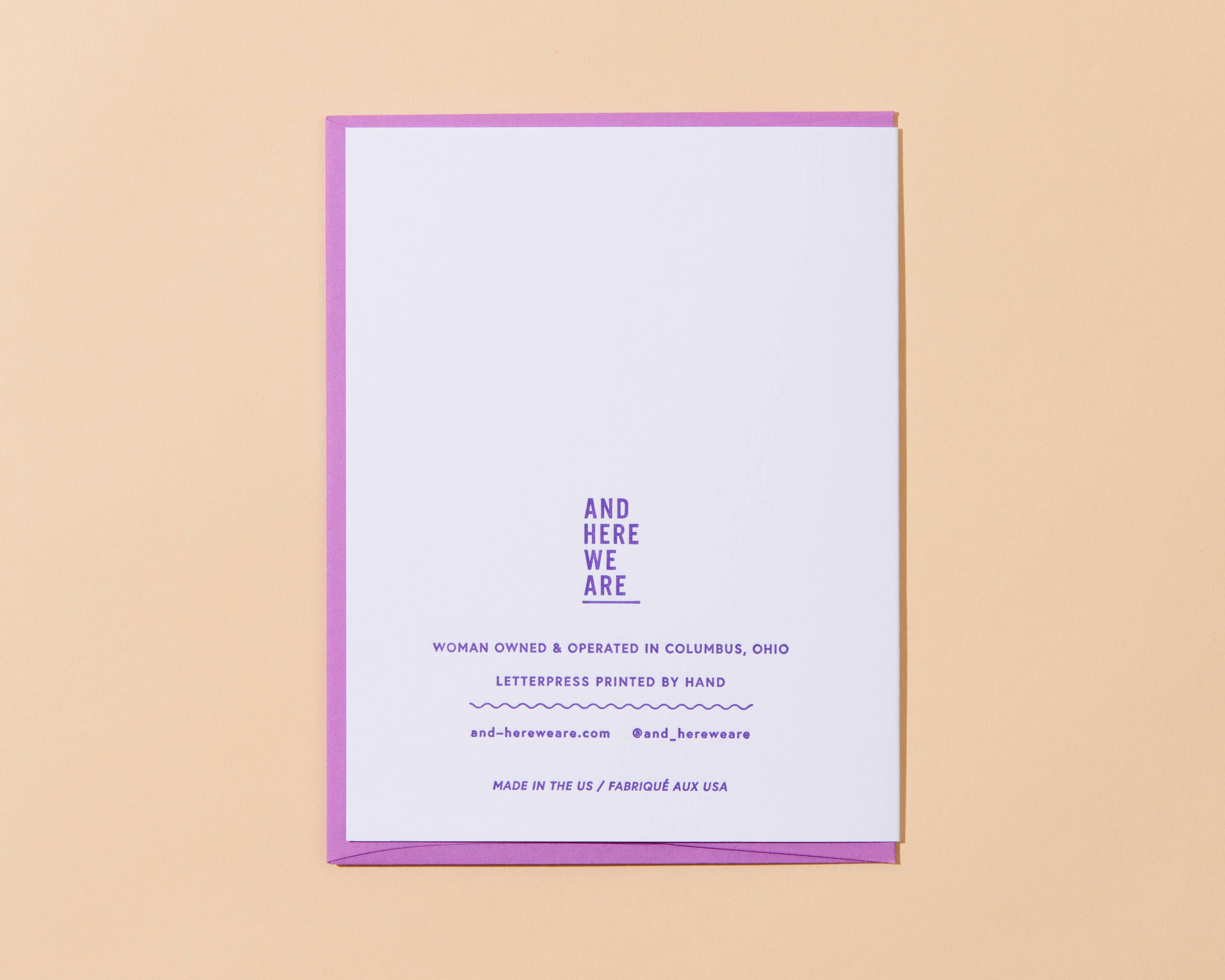 And Here We Are Greeting Card - Babe Alert