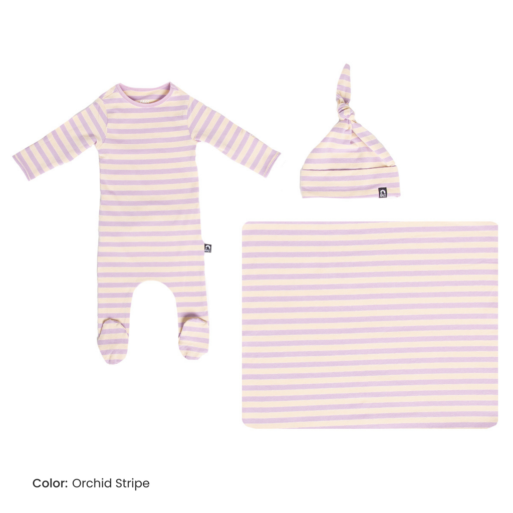RAGS - Essentials Peekabooty™ Newborn Bundle - Orchid Stripe