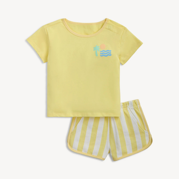 Magnetic Me Short Sleeve Tee + Shorts Set - By The Sea